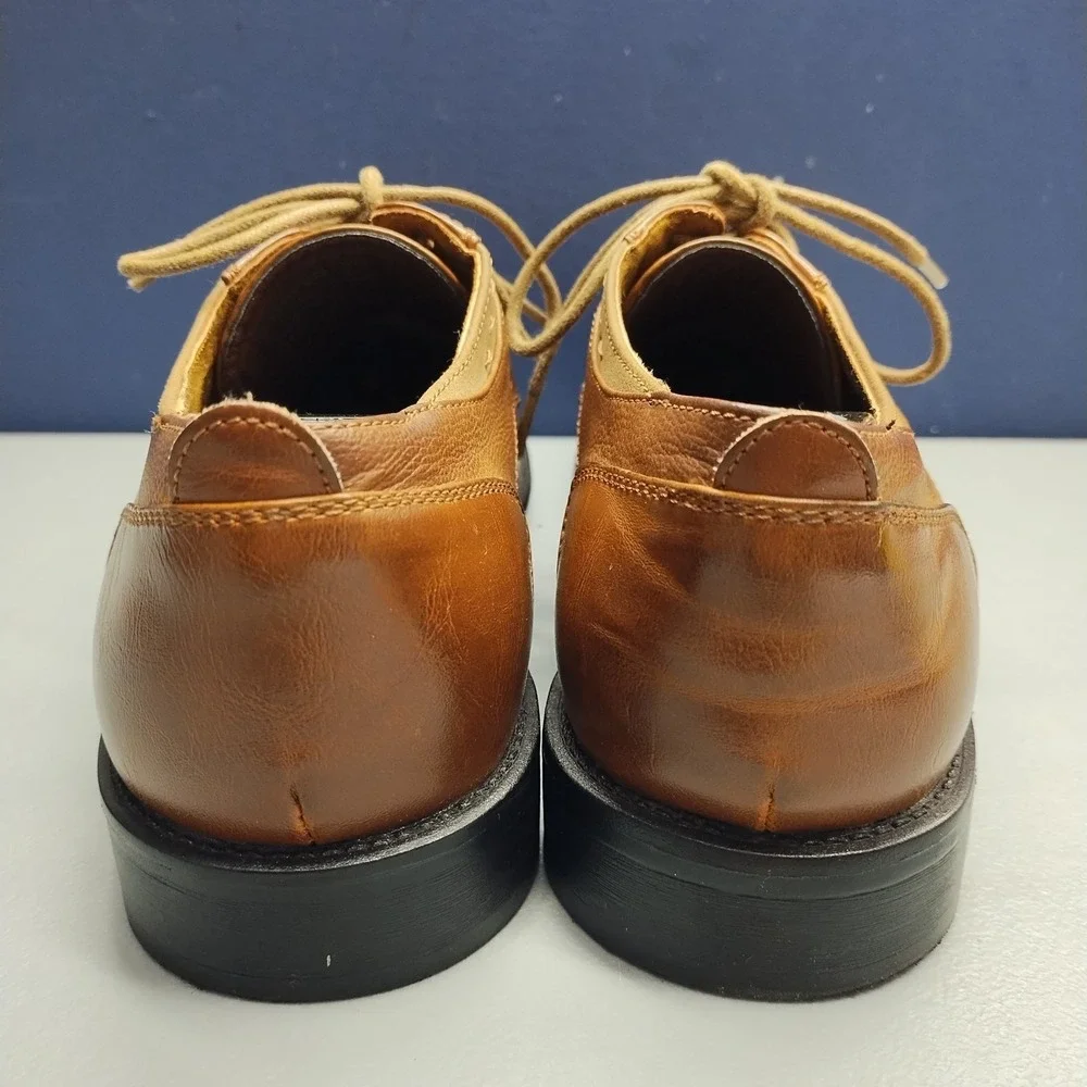 Steve Madden Blaik Oxford Dress Shoes Mens‎ US Size 9.5M Brown Round Toe Lace Up